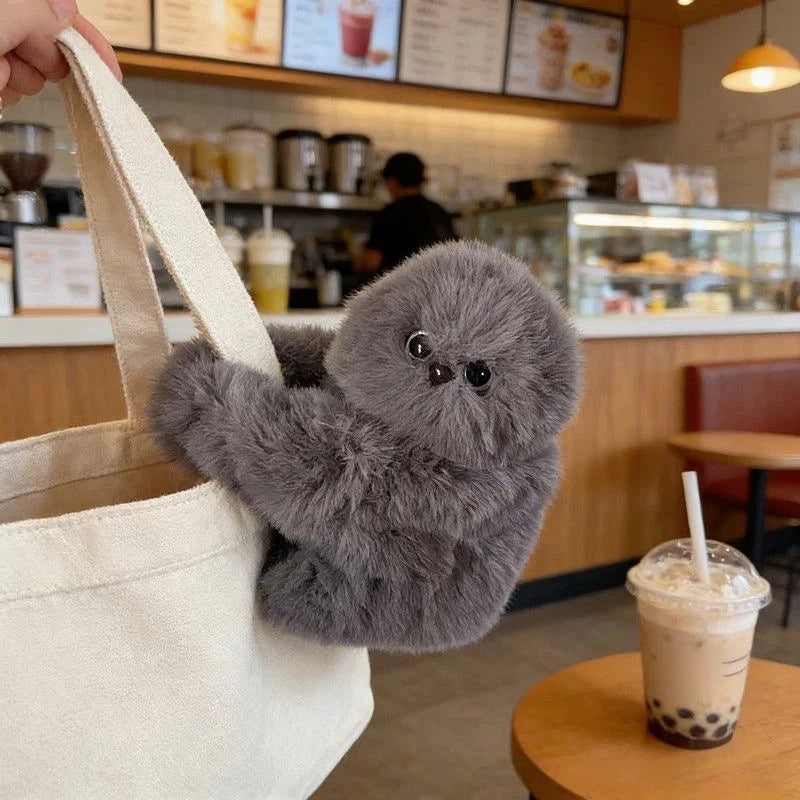 Gray Mirumi bag charm robot